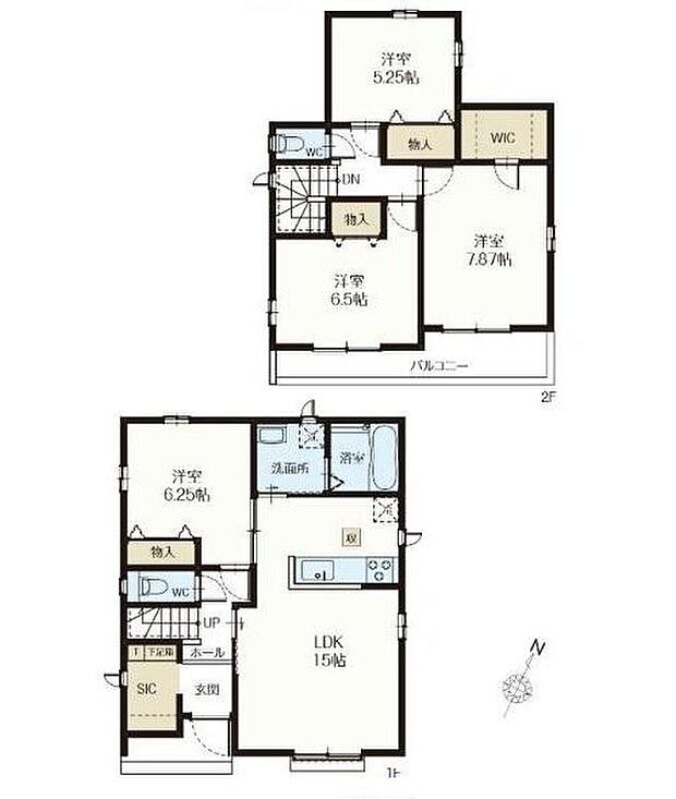 【4LDK】●SIC付きで玄関すっきり♪
●効率的でストレスのない家事動線。水回りが集中しており、移動がスムーズです♪
●主寝室にはウォークインクローゼットを完備!増えがちな衣類やバッグなどを効率よく収納できます!
