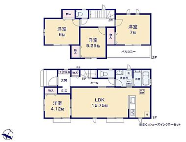 ●効率的でストレスのない家事動線。水回りが集中しており、移動がスムーズです♪
●SIC付きで玄関すっきり♪
●全居室南東向き♪ 