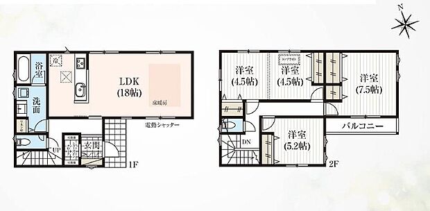 【3LDK】●SIC付きで玄関すっきり♪●家族とのつながりを意識した見通しのいいリビングは会話が弾んでみんなを笑顔にします!●将来の家族構成の変化に対応可能なフレキシブルプラン採用