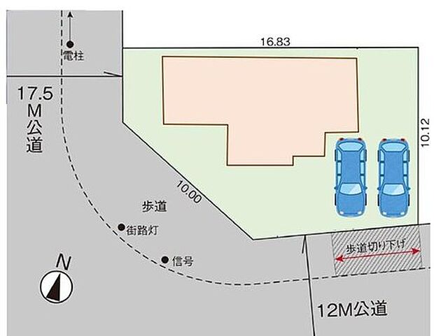 【全体区画図】閑静な住宅地☆カースペースは2台分ご用意。空いたスペースは駐輪場としてもお使いいただけます◎