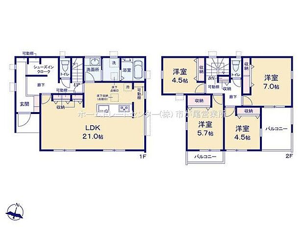 (1号棟)、価格8980万円、4LDK、土地面積192.89m2、建物面積114.89m2