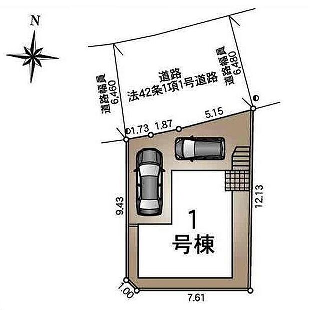 限定1棟 新築分譲住宅☆
前面道路は開放感溢れる6.4m幅、お車の入出庫もスムーズです♪