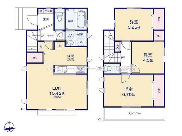 (A号棟)、価格5390万円、3LDK、土地面積101.21m2、建物面積79.8m2