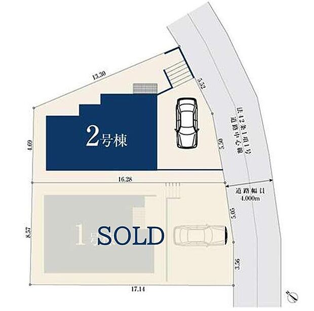 【全体区画図】全２棟　新築分譲住宅☆ラスト１棟です！
先着順となりますので、お早めにご相談下さいませ☆