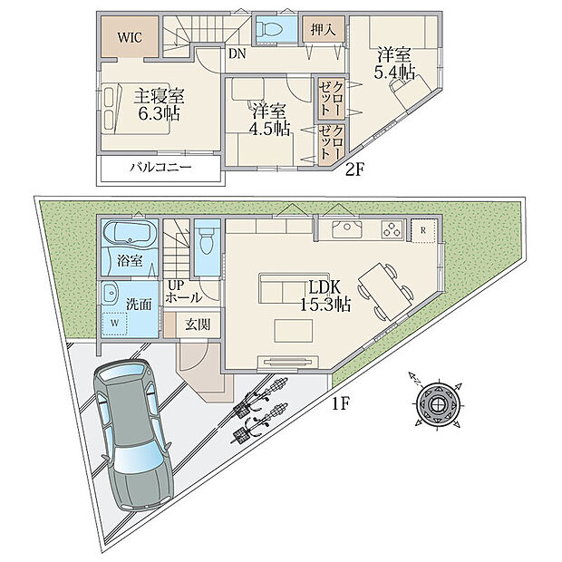 (豪華モデル棟)、価格3880万円、3LDK、土地面積85.36m2、建物面積78.87m2