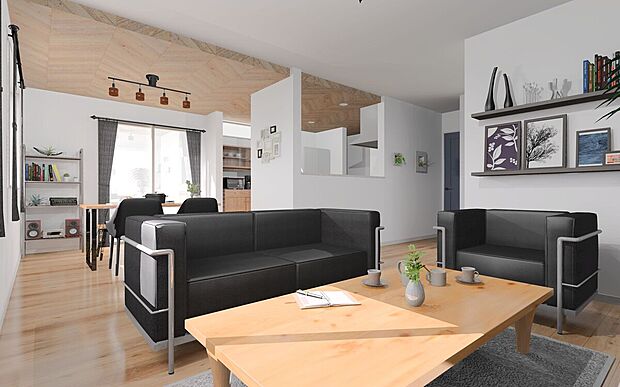 【LDK（イメージ画像）】ダイニングとリビングが広々空間のLDK。キッチン前にはカウンターもあり家族みんなが居心地のいい場所に。※イメージの為実際と異なる場合があります。