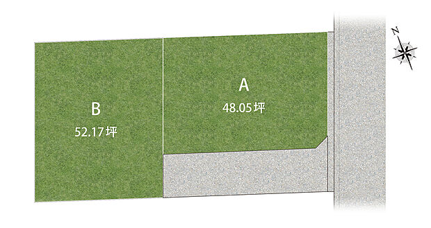 【SmileTown延末2】敷地広々約48坪、52坪超！整った区画形状の総2区画が誕生します。イオンタウン姫路まで徒歩約6分、2026年開業の新駅まで徒歩約10分。更なる暮らし良さに期待が膨らみます。