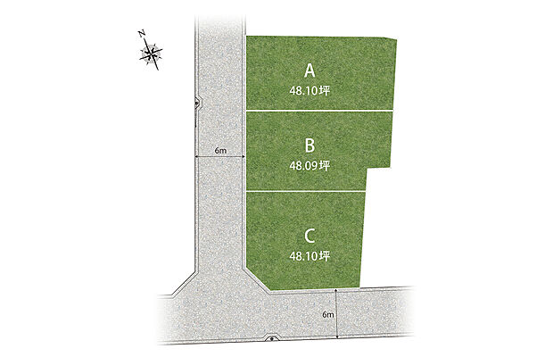 【SmileTown JR東姫路駅前プレミアム7】自由設計対応！全3区画すべて48坪超×前面道路は約6m幅でゆったり！周辺は住宅が広がり、区画整理事業が進行中。暮らし良さに期待が膨らむエリアです。