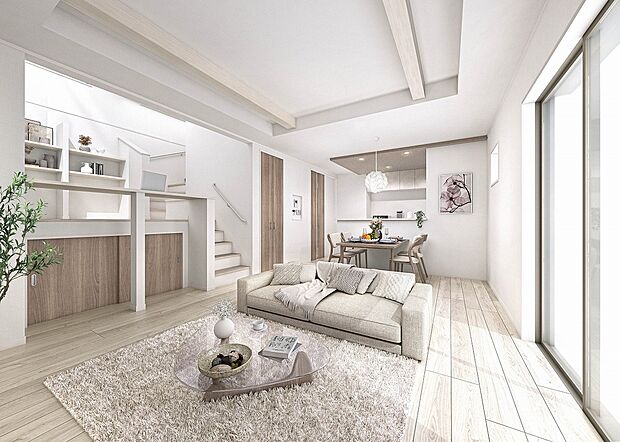 【弊社既分譲内観パース】
弊社建物標準プラン
木造二階建 95.0m2/1,540万円(税込)
※画像にはオプション商品も含まれております。