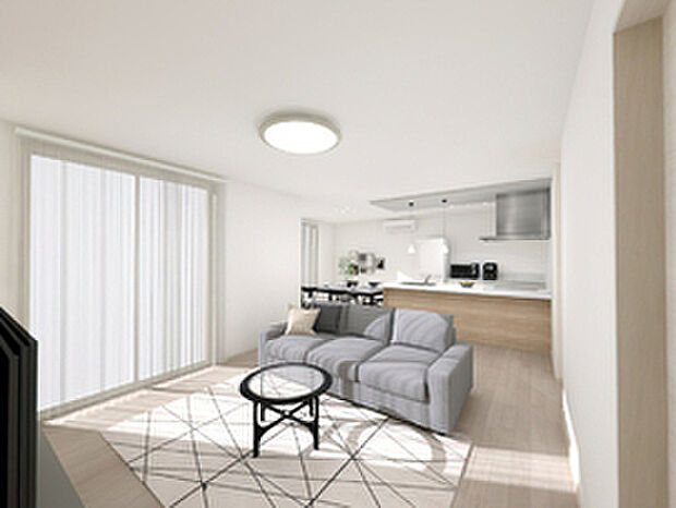 No.15(完成イメージ)/約22帖のゆとりある空間。LDK一体型なので家族のコミュニケーションも取りやすいです。