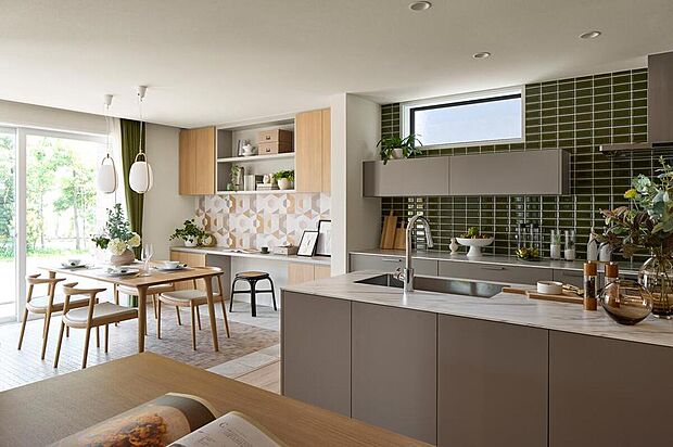 【モデルハウス写真】モデルハウス（西川田展示場）／モデルハウスインテリアや素材などお好みのテイストをご相談ください。