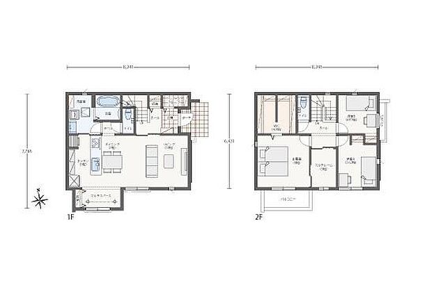 【3LDK+S】・太陽光発電3.1920kW搭載
・キッチンから水廻りへの家事ラク動線
・4.5帖の大容量ウォークインクローゼット付き