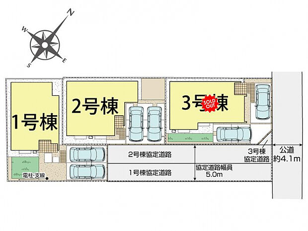 伊豆の国市寺家3棟 区画図