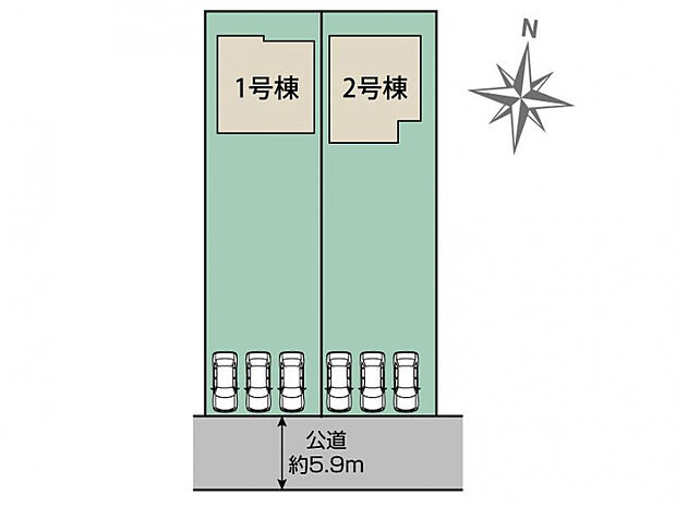 伊豆の国市南篠2棟 区画図