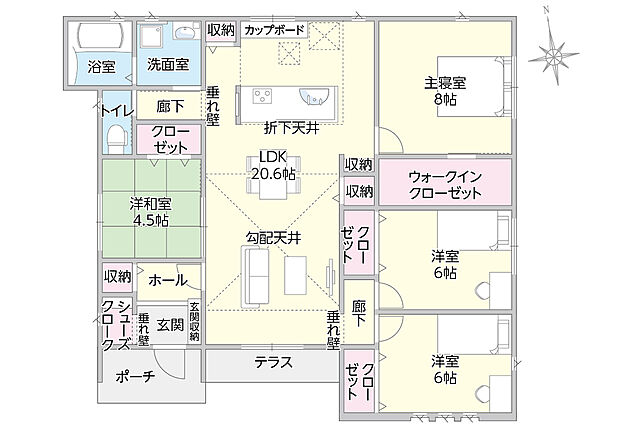 タマタウン大内矢田南1号地 間取り図