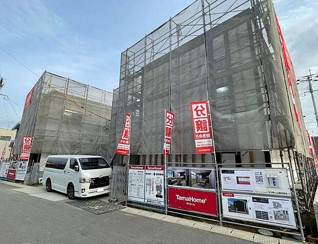 上棟後の1号地からの写真です。