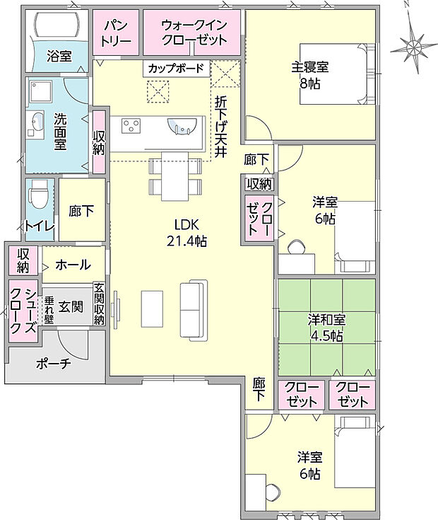 タマタウン勝間1号地 間取り図