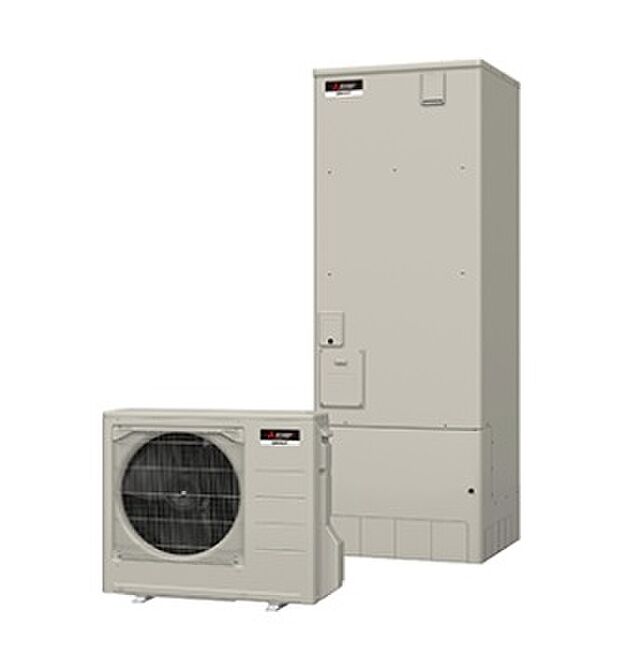 【エコキュート】空気の熱でお湯を沸かす節約上手な全自動給湯器。特長は時間をかけてゆっくりとお湯を沸かしていく点。昼間に比べて割安な深夜電力を利用することで、大幅なランニングコストの削減を実現できます。