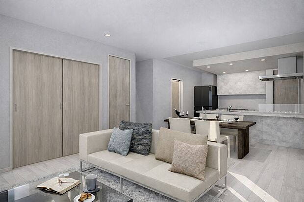 【タマタウン光市中央1号地 内観パース】※家具はCGによるイメージです。