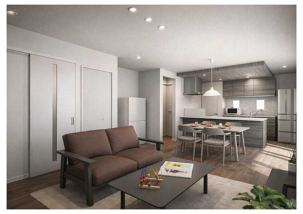 【タマタウン田倉2号地 内観パース】※家具はCGによるイメージです。