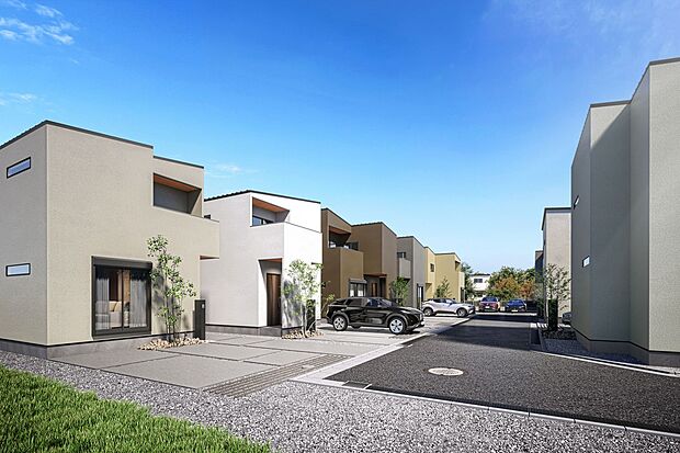 【COCOYUNO　川越市志多町】街並み完成予想パース