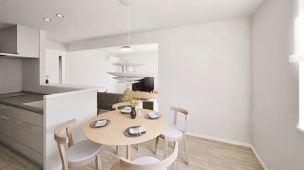 【６号地 参考プランの内観パース】あくまでもイメージとなります。
家具や照明は、価格に含まれません。