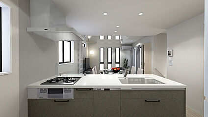 【内観パース/キッチン】