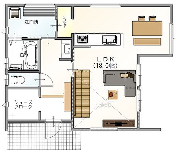 【3LDK】NO9.新築住宅 1F間取り