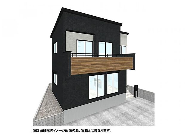 【【外観イメージパース】】ゆとりの敷地45坪超の4LDK！駐車2台可能！