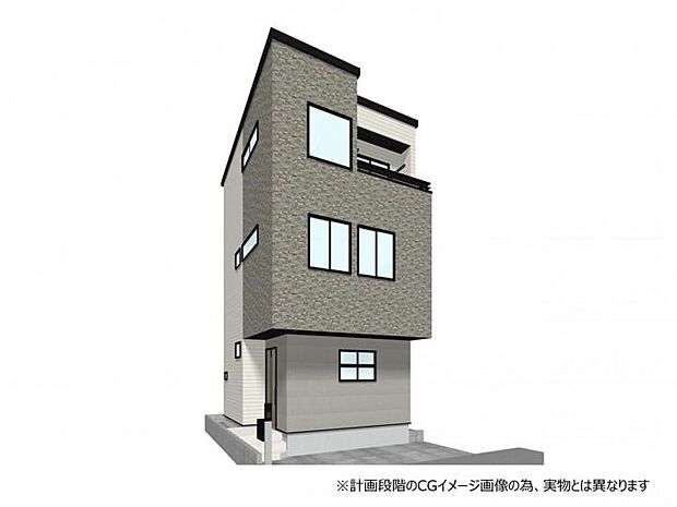 【外観完成イメージ】◆お手入れもしやすいコンパクトな3LDKプラン！食洗機や浴室乾燥機といった家事をスマートにする設備を標準装備！