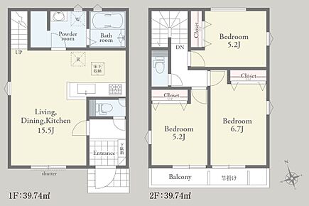 2号棟　3LDK+カースペース２台 