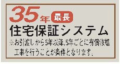 【非公開】「35年住宅保証システム」によって、10年の基本保証終了後も、最長35年まで保証延長が可能です。