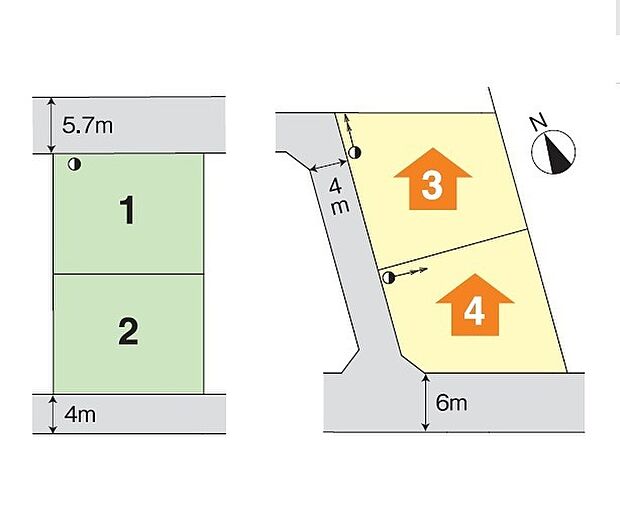 【全体区画図】187.83m2 (56.81坪)1区画 ～ 188.11m2 (56.90坪)1区画
