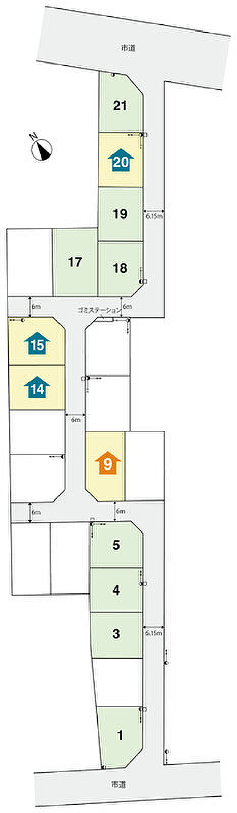 【区画図】那須塩原下永田1丁目に全21区画の分譲地!