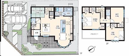 ＜1号地分譲住宅間取り図＞ 