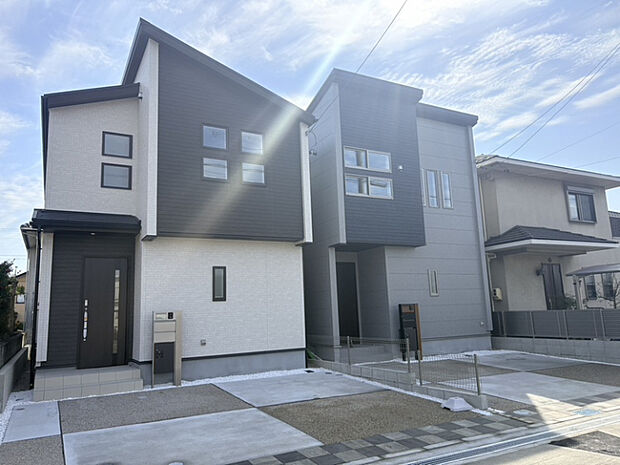 【完成外観】名鉄常滑線「朝倉」駅までバス9分　バス停「つつじが丘二丁目」まで徒歩7分　