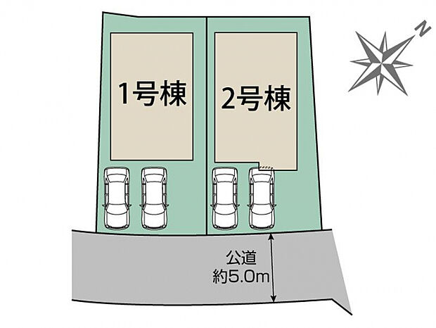 知多市南粕谷2丁目2棟 区画図