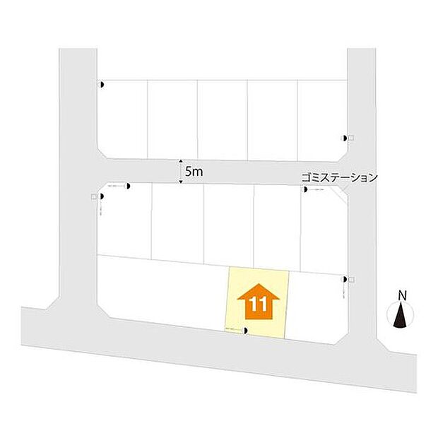 全12区画　閑静な住宅街です。