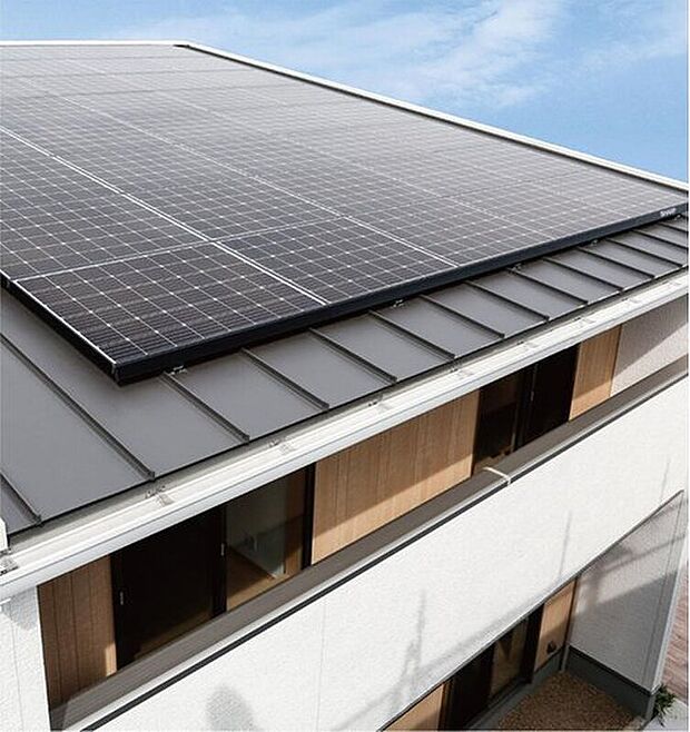 【太陽光パネル】明るい昼間に発電し、余った電力は電力会社に売却。夜間は電力を買うなど、太陽の恵みである電力の売買を自動で行うシステムです。家計と地球環境にも、かしこいソーラーライフが実現できます。