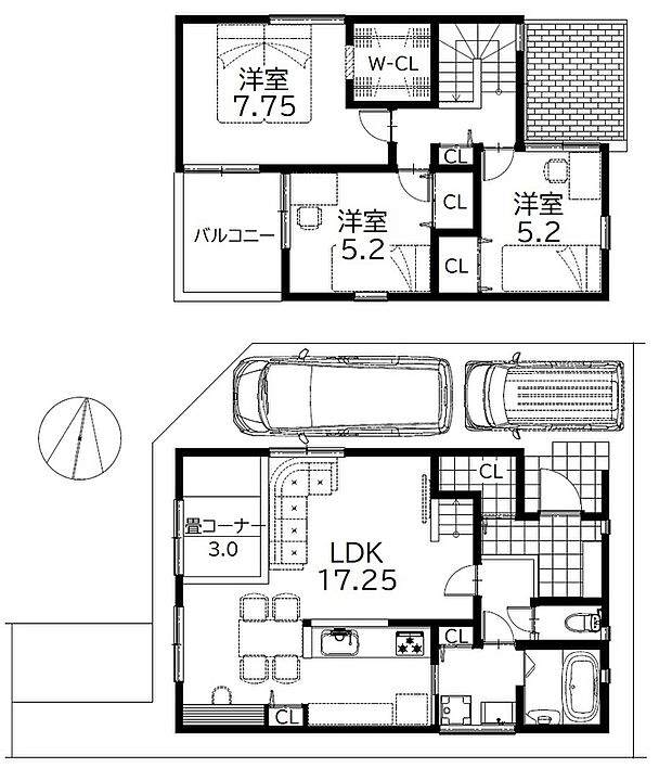 参考プラン図建物価格／2267万円（税込）、延べ床面積／93.98m2