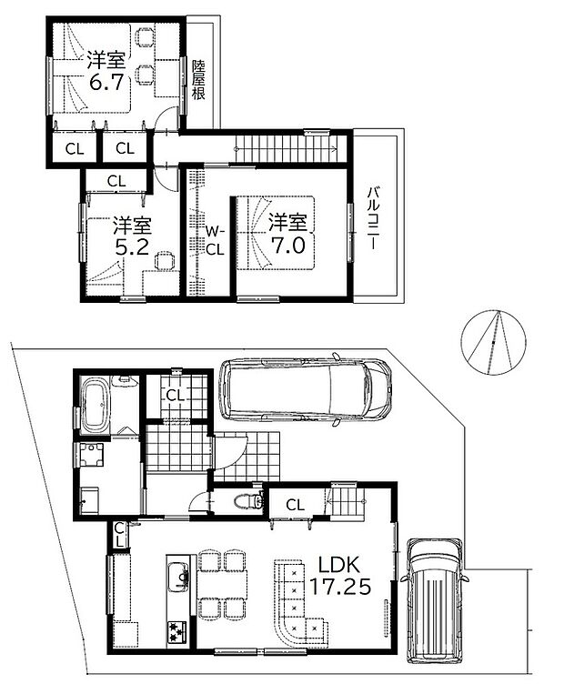 参考プラン図建物価格／2248万円（税込）、延べ床面積／92.43m2
