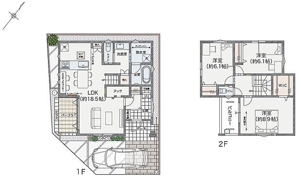 【3LDK】~リビングテラスとヌックのある暮らし~フルオープンサッシでリビングとテラスがつながる開放的な空間は内と外の広がりを感じることができます。リビングに設けた小さなヌックは、心地良い居場所となるスペースです。