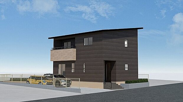 【No.9　完成予想外観】独立したLDK空間でゆったりと過ごせる住まい。