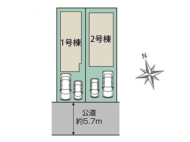 尼崎市神田中通8丁目2棟 区画図