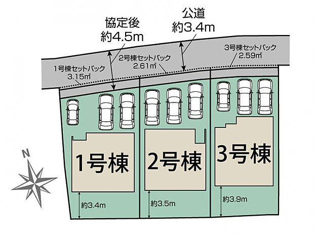 春日井市町屋町2期3棟 区画図