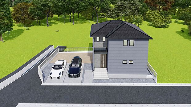隣地との空間をしっかり確保した敷地配置。採光や通風を取り込みやすく、室内にも明るさを届けます。