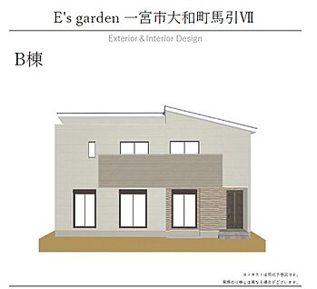 【B棟　外観パース】
