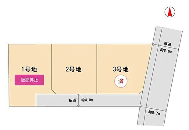 販売価格:1,180万円(2号地)
土地面積:291.10m2
土地有効面積:234.17m2