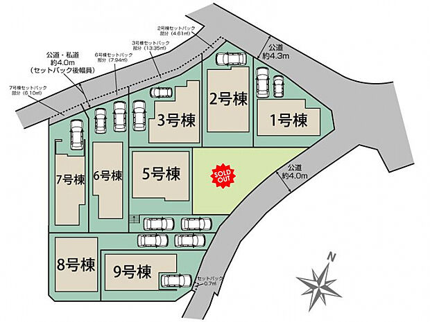 須賀市津久井1丁目9棟 区画図