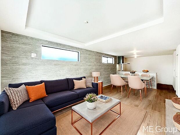 アクセントクロスを使用したワンランクアップの空間 ※家具はCGです